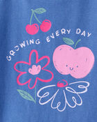 Toddler Girl Growing Every Day Short-Sleeve Graphic Tee - Blue, image 2 of 3 slides