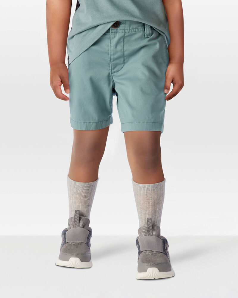Toddler Flat-Front Shorts - Teal, image 2 of 6 slides