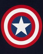 Toddler 2-Piece Captain America 100% Snug Fit Cotton Pajamas, image 2 of 3 slides
