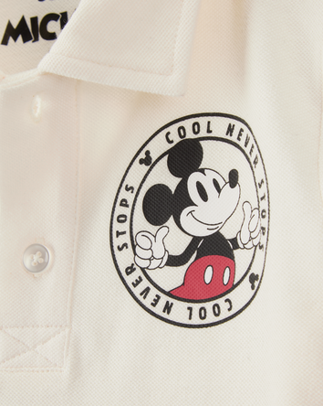 Baby 2-Piece Mickey Mouse Polo Shirt & Short Set - Red/Heather, 