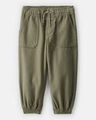 Toddler Boy  Herringbone Woven Pull-On Jogger - Green, image 1 of 6 slides