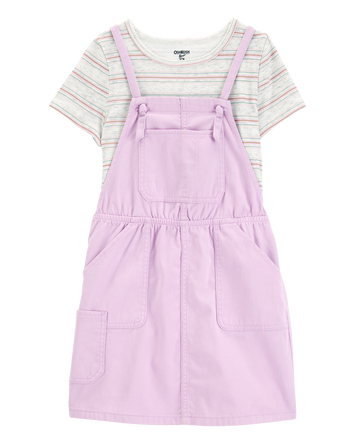Kid 2-Piece Tee and Skirtall Set-Purple, 