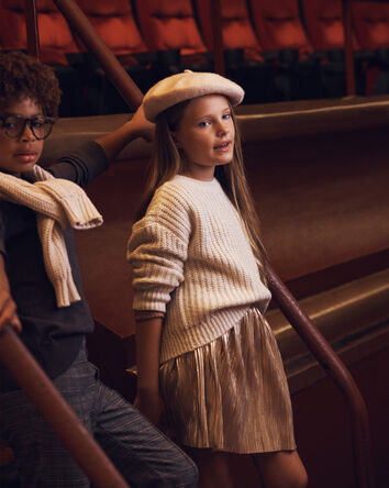 Girls Long-Sleeve Sweater - Ivory, 