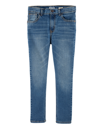 Kid Medium Blue Wash Skinny-Leg Jeans, 