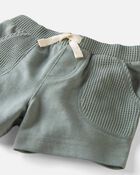 Toddler 2-Pack Organic Cotton Waffle Knit Shorts, image 3 of 6 slides