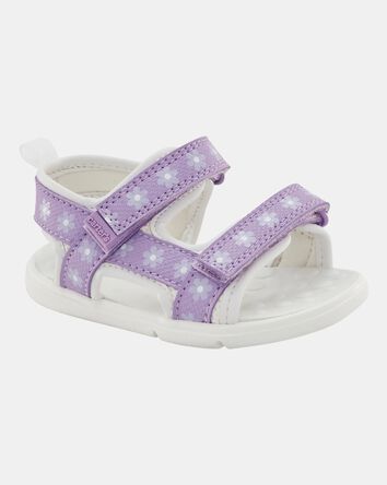Baby Every Step&reg; First Walker Floral Sandals - Purple/White, 