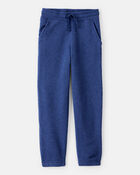 Boys Fleece Drawstring Joggers - Blue, image 1 of 4 slides