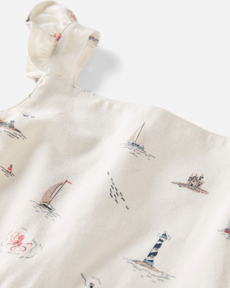 Toddler Organic Cotton Dress in Coastal Vacation Print, image 3 of 5 slides