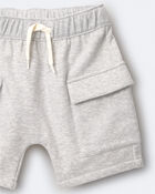 Toddler Boy French Terry Cargo Shorts - Heather Grey, image 6 of 6 slides