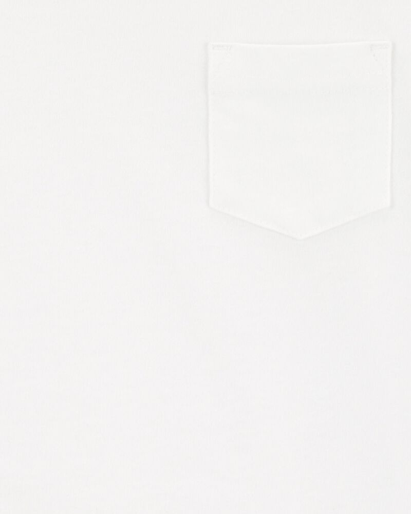 Toddler Boy Pocket Tank - White, image 2 of 3 slides