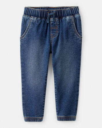 Toddler 2-Piece Acorn Button-Down Shirt & Pull-On Denim Pant Set, 