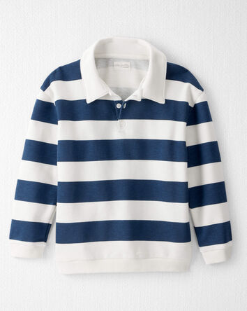 Kid Organic Cotton Henley Top in Stripes, 