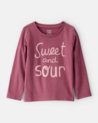 Toddler Girl Sweet & Sour Long-Sleeve Graphic Tee - Red, image 1 of 3 slides