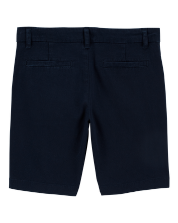 Girls Stretch Chino Shorts - Navy, 