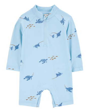 Baby Boy Turtle Rashguard - Blue, 