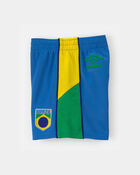 Toddler 2-Piece Umbro Brazil Soccer Jersey & Short Set - Blue/Yellow/Green, image 8 of 11 slides