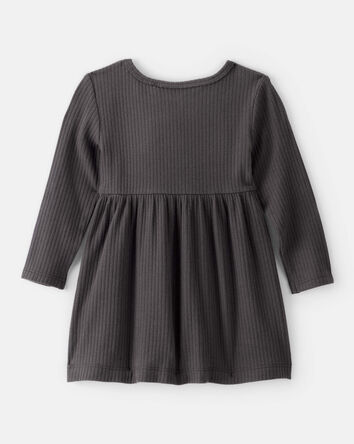 Baby Girl Long-Sleeve Dress - Black, 