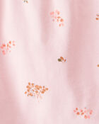 Baby Girl 2-Piece Floral Graphic Tee & Cotton Skort Set - Pink/Brown, image 5 of 10 slides