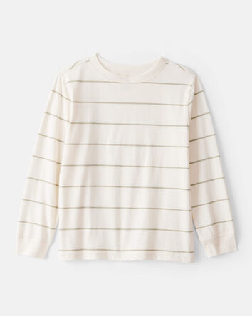 Boys Striped Long-Sleeve Tee - Ivory, 