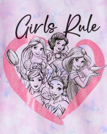 Girls Disney&copy; Princess Girls Rule Tie-Dye Short-Sleeve Graphic Tee - Purple/Pink, 