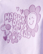 Baby Girl 2-Piece DayDream Fleece Flower Graphic Long-Sleeve Hoodie & Pant Set - Purple, image 6 of 7 slides