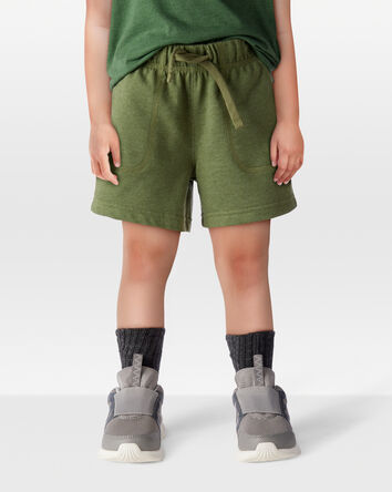 Toddler Boy Pull-On French Terry Shorts - Green, 