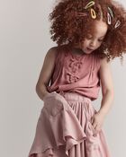 Toddler Girl Sleeveless Bow Top - Pink, image 4 of 6 slides