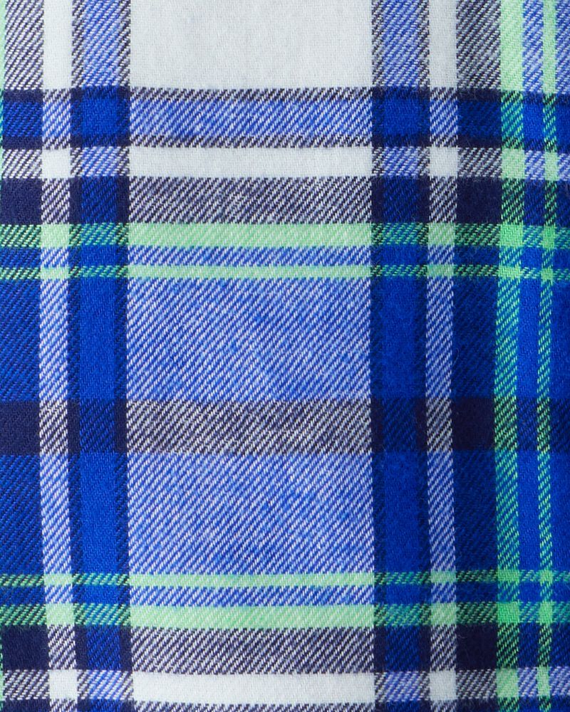 Baby Boy Plaid Sherpa Lined Fashion Jacket - Blue, image 4 of 6 slides