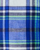 Baby Boy Plaid Sherpa Lined Fashion Jacket - Blue, image 4 of 6 slides