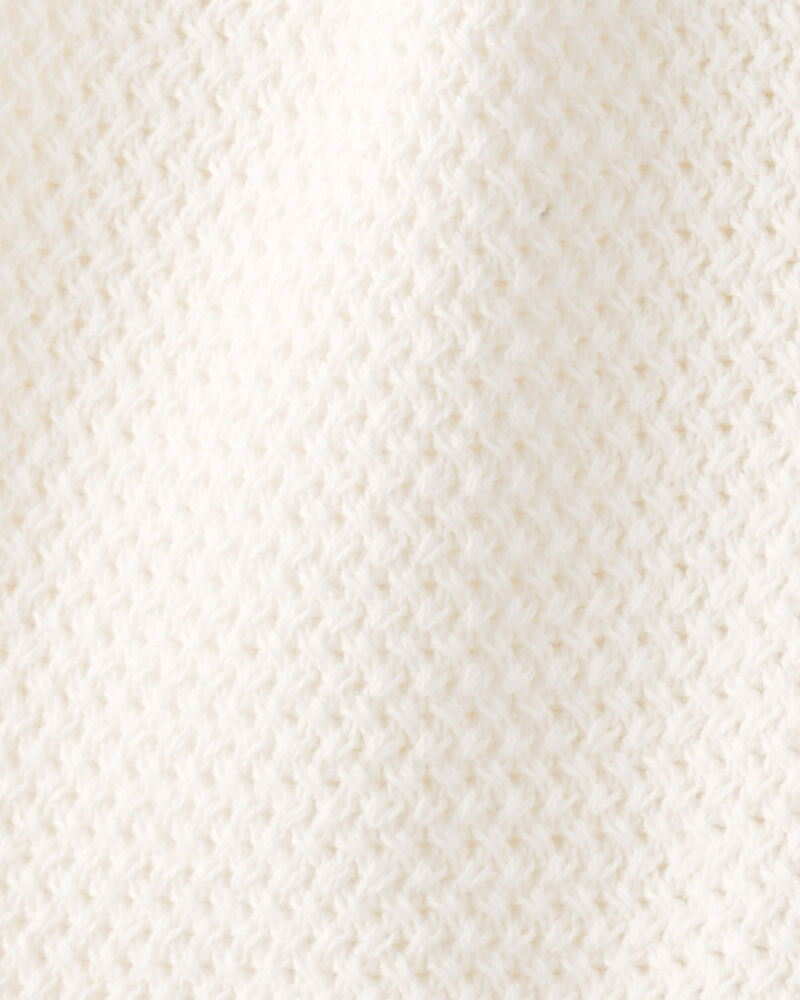 Baby Organic Cotton Sweater Knit Romper, image 3 of 4 slides