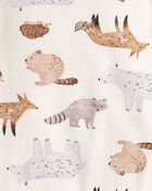 Baby Boy 3-Piece Fox Print Long-Sleeve Bodysuits & Pant Set - White/Brown, image 4 of 5 slides