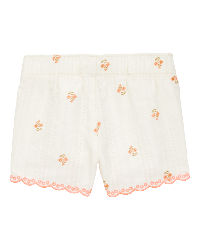 Baby 2-Piece Floral Flutter Sleeves Seesucker Top & Shorts Set, image 7 of 7 slides