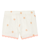 Baby 2-Piece Floral Flutter Sleeves Seesucker Top & Shorts Set, image 7 of 7 slides