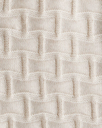 Kid Cropped Sweater Knit Stitched Cardigan - Ivory, 