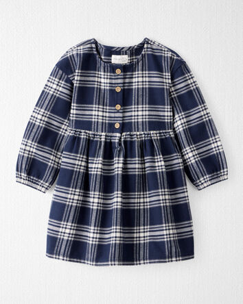 Toddler Girl Organic Cotton Flannel Dress , 