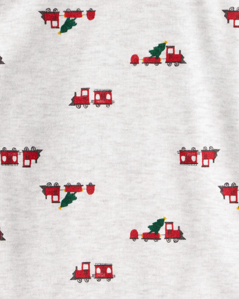 Baby Boy 3-Piece Train Print Long-Sleeve Bodysuits & Pant Set - Red/White, image 6 of 7 slides