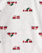 Baby Boy 3-Piece Train Print Long-Sleeve Bodysuits & Pant Set - Red/White, image 6 of 7 slides