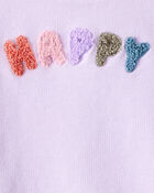 Baby Girl 2-Piece Purple Pullover Sweatshirt & Cotton Cargo Joggers Set - Purple, image 4 of 8 slides