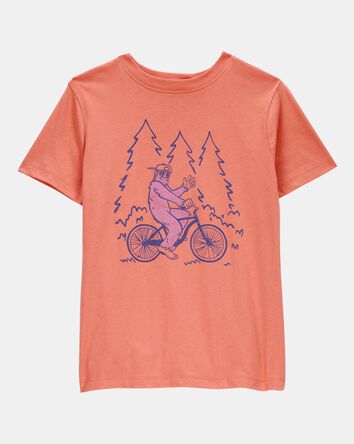 Kid Big Foot Short-Sleeve Graphic Tee - Orange, 
