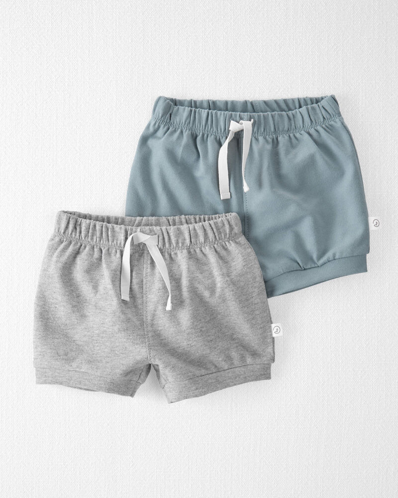 Baby 2-Pack Organic Cotton Shorts, image 1 of 5 slides