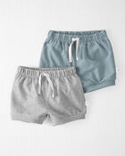 Baby 2-Pack Organic Cotton Shorts, image 1 of 5 slides