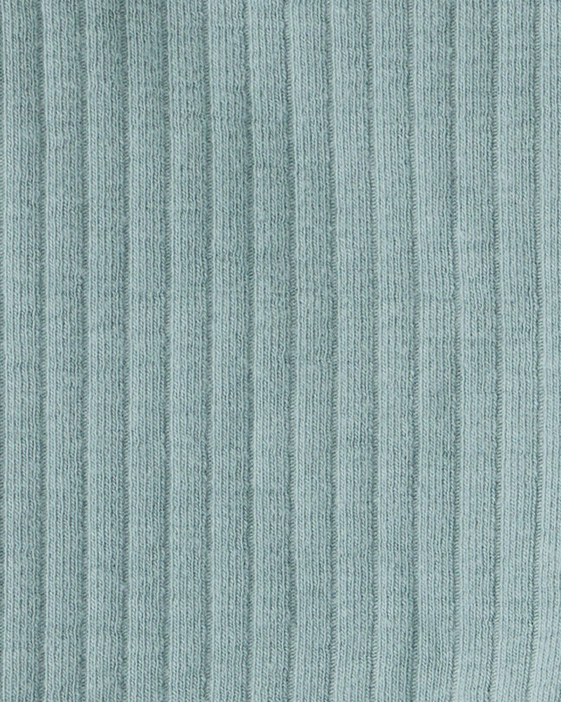 Baby Girl 2-Piece Long-Sleeve Peplum Top & Flare Leggings Set - Ivory/Green, image 6 of 6 slides