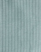 Baby Girl 2-Piece Long-Sleeve Peplum Top & Flare Leggings Set - Ivory/Green, image 6 of 6 slides