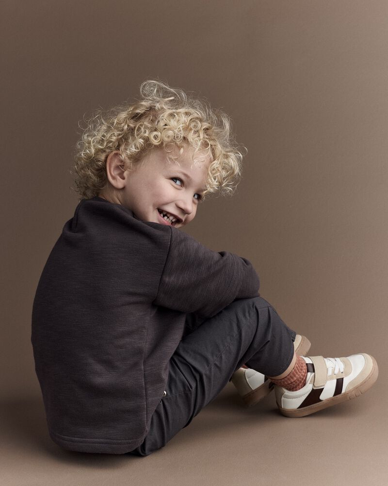 Toddler Boy Long-Sleeve Pocket Tee - Dark Grey, image 3 of 6 slides