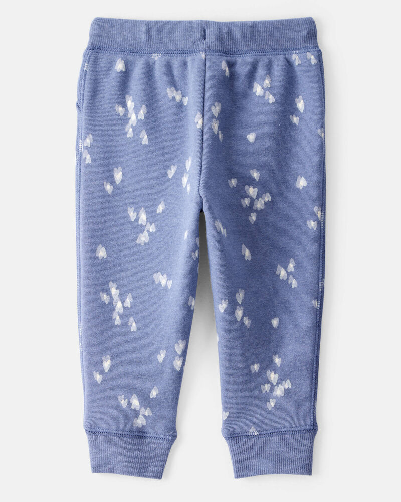 Baby Girl 2-Piece DayDream Fleece Heart Fleece Jacket & Joggers Set - Blue, image 6 of 7 slides