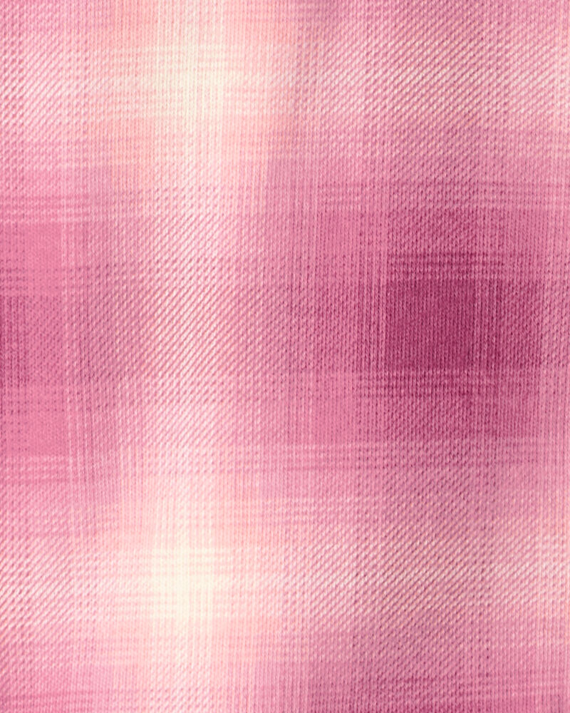 Baby Girl Plaid Long-Sleeve Flannel - Pink, image 2 of 3 slides