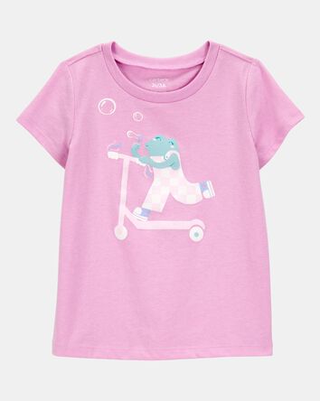 Toddler Girl Scooter Frog Short-Sleeve Graphic Tee - Pink, 