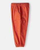Toddler Boy Cotton Fashion Cargo Pants - Orange, image 5 of 7 slides