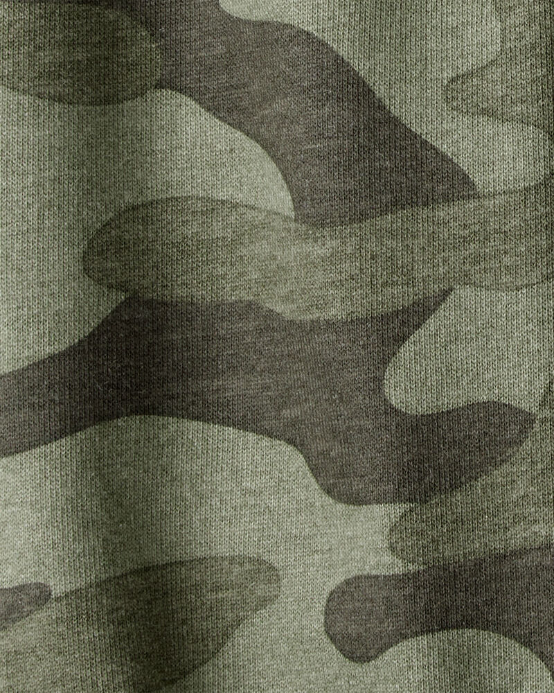 Baby Boy Camping Camo Cotton Long-Sleeve Bodysuit & Pant Set - Green/Beige, image 5 of 6 slides