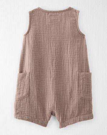 Baby Organic Cotton Gauze Romper, 
